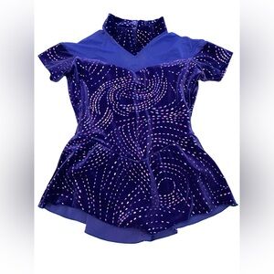 Elegant Purple Swirl Dress